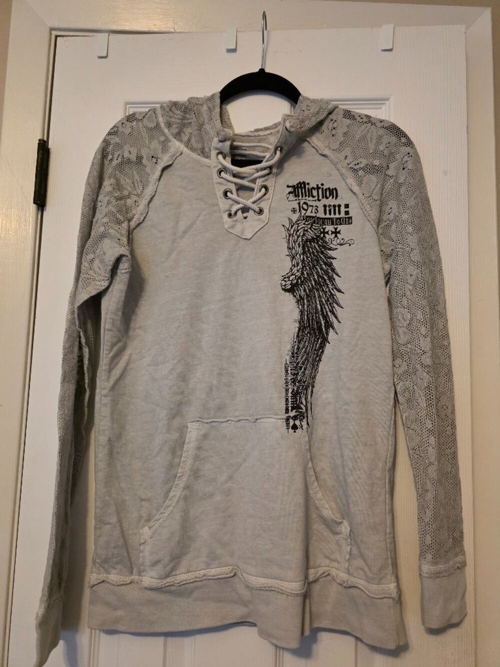 Affliction lace hoodie